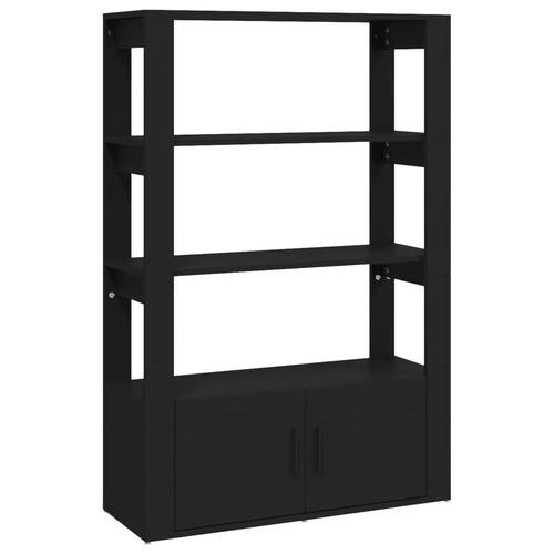 Skænk 80x30x119,5 cm konstrueret træ sort