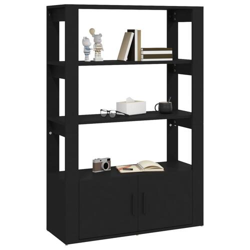 Skænk 80x30x119,5 cm konstrueret træ sort