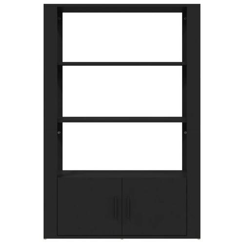 Skænk 80x30x119,5 cm konstrueret træ sort