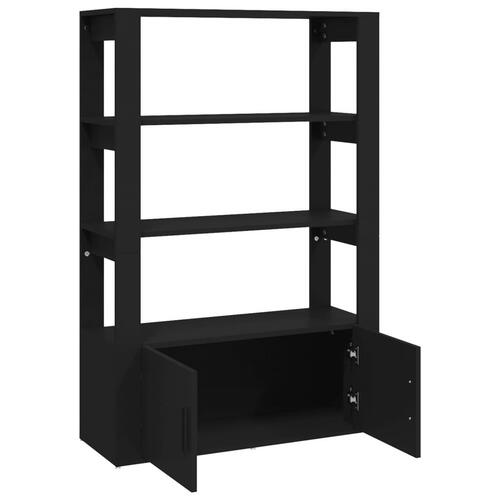 Skænk 80x30x119,5 cm konstrueret træ sort