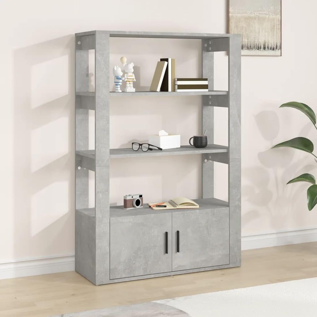 Skænk 80x30x119,5 cm konstrueret træ betongrå