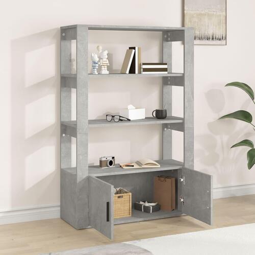 Skænk 80x30x119,5 cm konstrueret træ betongrå
