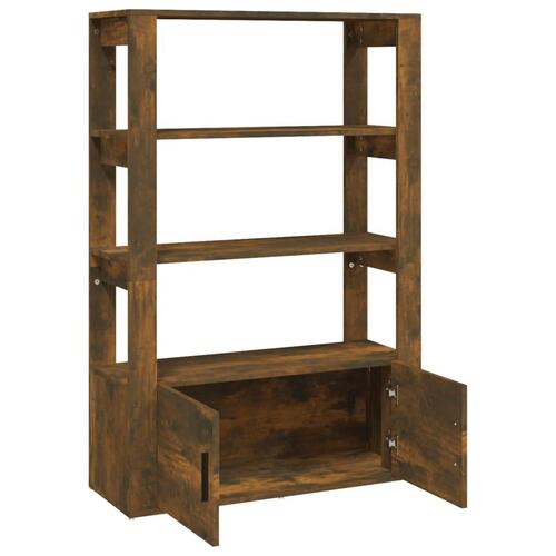 Skænk 80x30x119,5 cm konstrueret træ røget egetræsfarve