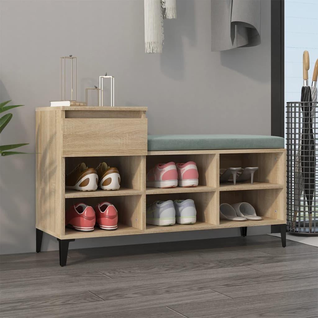 Skoreol 102x36x60 cm konstrueret træ sonoma-eg billede