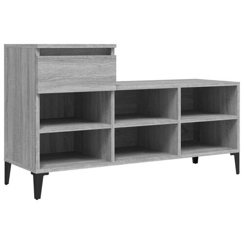 Skoskab 102x36x60 cm konstrueret træ grå sonoma-eg