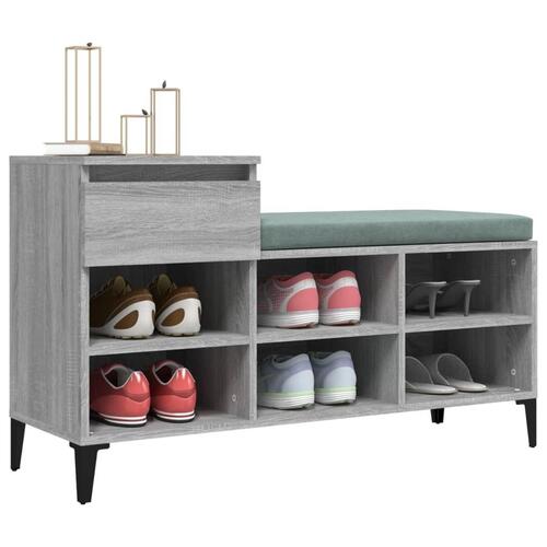 Skoskab 102x36x60 cm konstrueret træ grå sonoma-eg