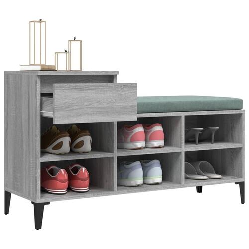 Skoskab 102x36x60 cm konstrueret træ grå sonoma-eg