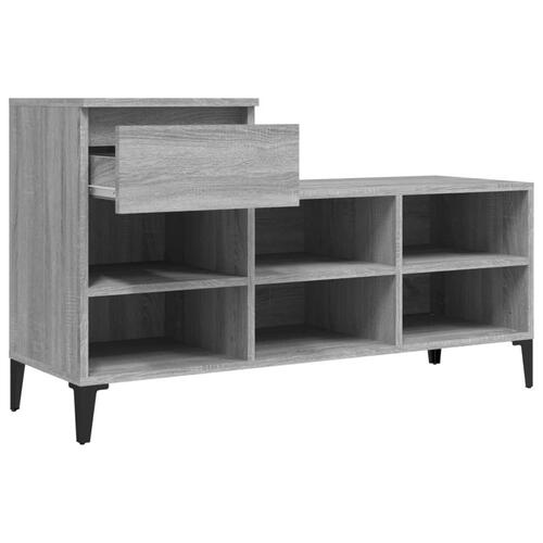 Skoskab 102x36x60 cm konstrueret træ grå sonoma-eg