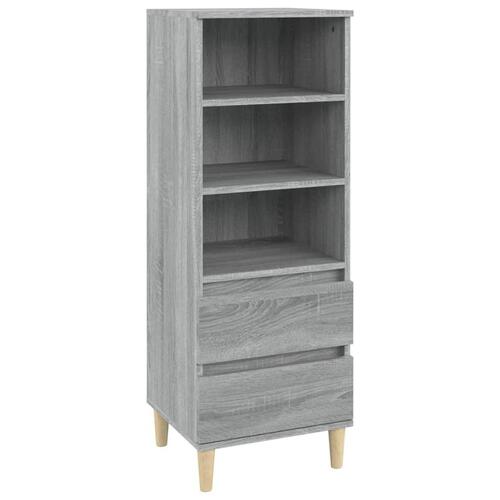Skab 40x36x110 cm konstrueret træ Grå sonoma-eg