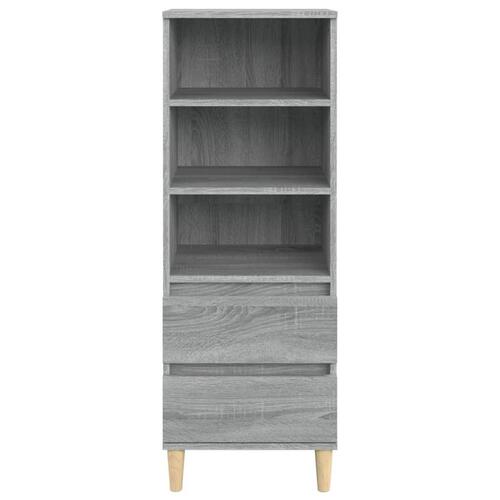 Skab 40x36x110 cm konstrueret træ Grå sonoma-eg