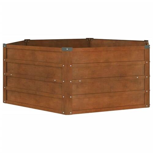 Højbed 129x129x45 cm cortenstål rustfarvet