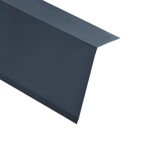 Tagkantplader 5 stk. L-form 170 cm aluminium antracitgrå
