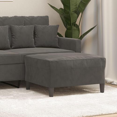 Fodskammel 70x55x41 cm velour mørkegrå