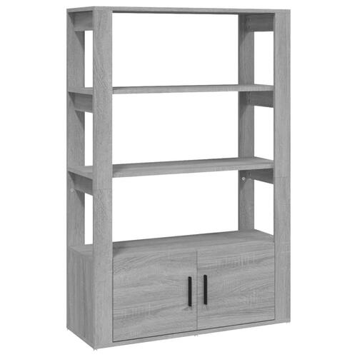 Skænk 80x30x119,5 cm konstrueret træ grå sonoma-eg