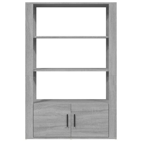 Skænk 80x30x119,5 cm konstrueret træ grå sonoma-eg