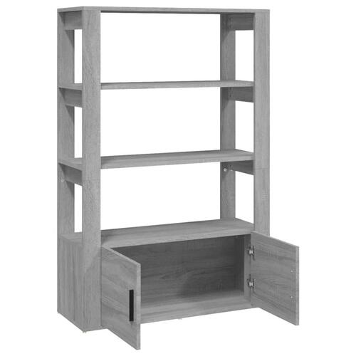 Skænk 80x30x119,5 cm konstrueret træ grå sonoma-eg