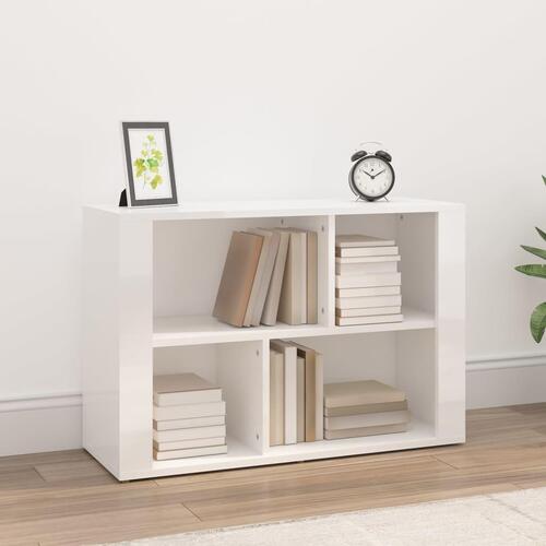 Skænk 80x30x54 cm konstrueret træ hvid højglans