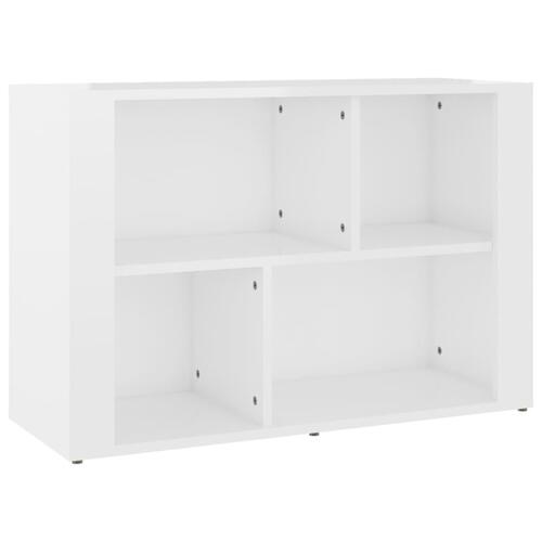 Skænk 80x30x54 cm konstrueret træ hvid højglans