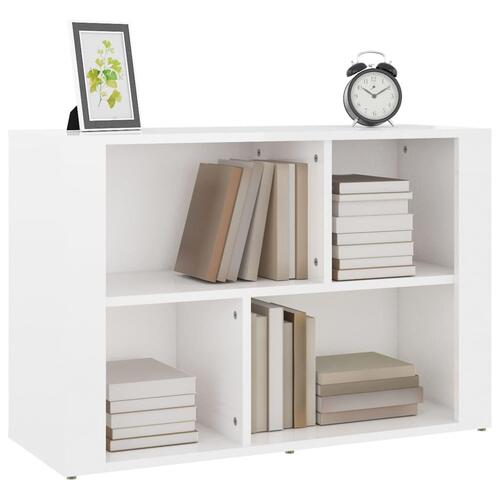 Skænk 80x30x54 cm konstrueret træ hvid højglans
