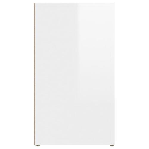 Skænk 80x30x54 cm konstrueret træ hvid højglans
