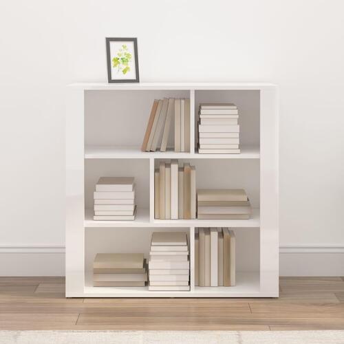 Skænk 80x30x80 cm konstrueret træ hvid højglans