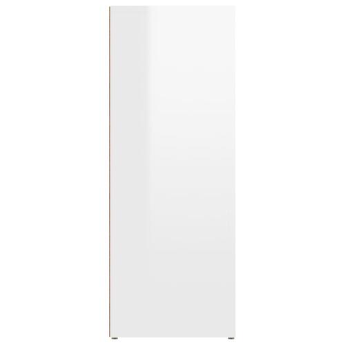 Skænk 80x30x80 cm konstrueret træ hvid højglans