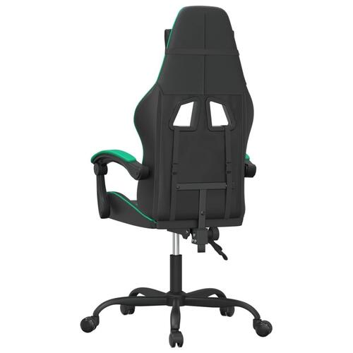 Gamingstol kunstlæder sort og grøn