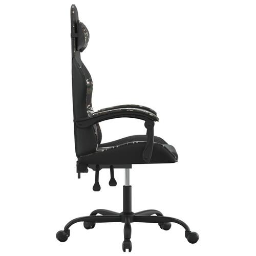 Gamingstol kunstlæder sort og camouflage