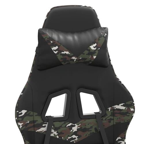Gamingstol kunstlæder sort og camouflage