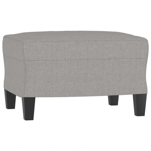 3-personers sofa med fodskammel 180 cm stof Lysegrå