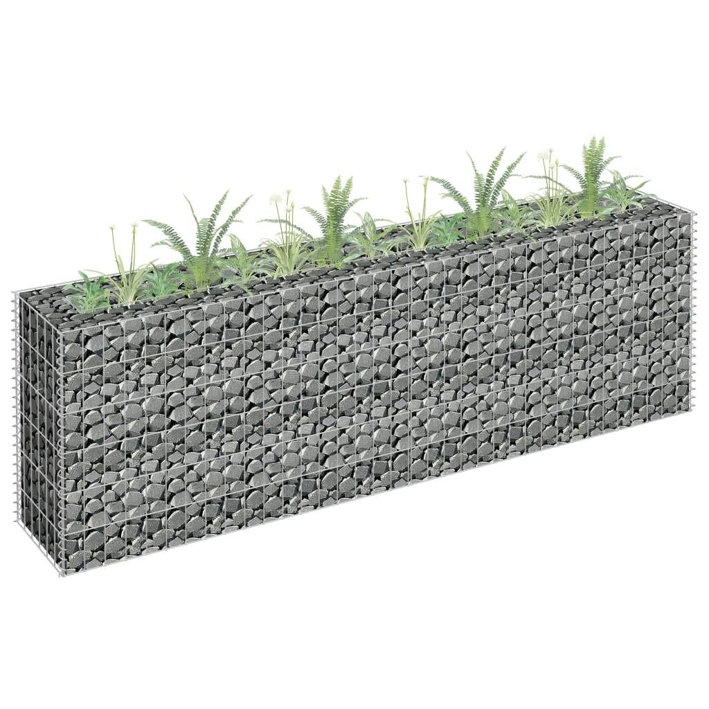 Gabion-højbed 180x30x60 cm galvaniseret stål