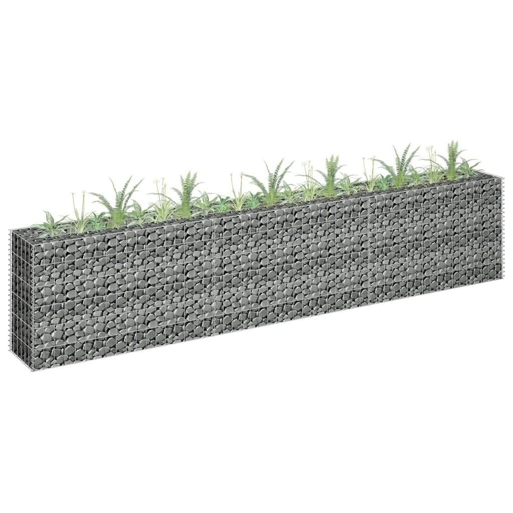 Gabion-højbed 270x30x60 cm galvaniseret stål