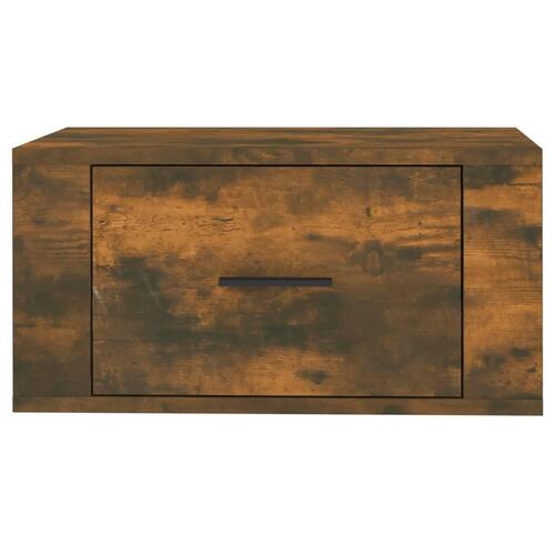 Væghængte sengeborde 2 stk. 50x36x25 cm røget egetræsfarve