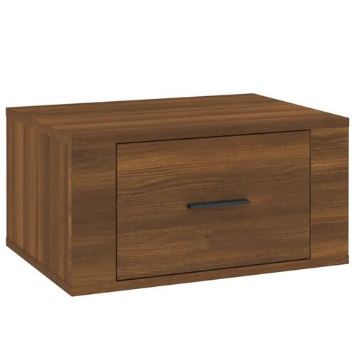 Væghængte sengeborde 2 stk. 50x36x25 cm brun egetræsfarve