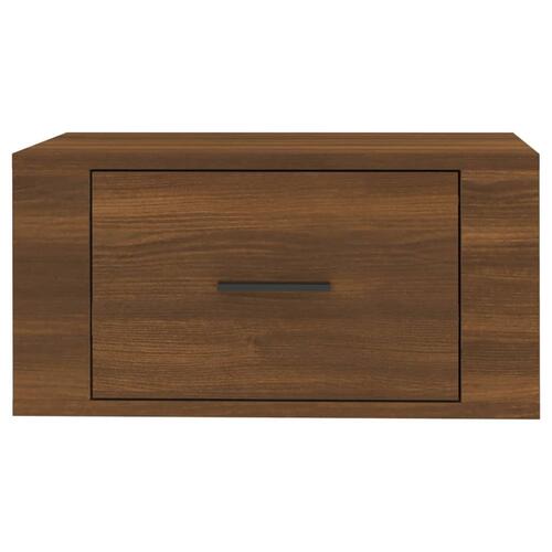 Væghængte sengeborde 2 stk. 50x36x25 cm brun egetræsfarve