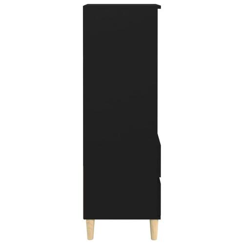 Højskab 40x36x110 cm konstrueret træ sort