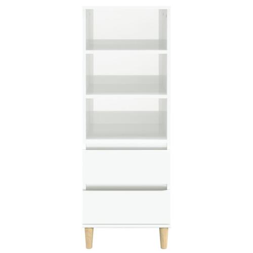 Højskab 40x36x110 cm konstrueret træ hvid højglans