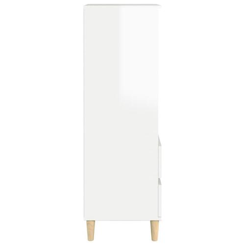 Højskab 40x36x110 cm konstrueret træ hvid højglans
