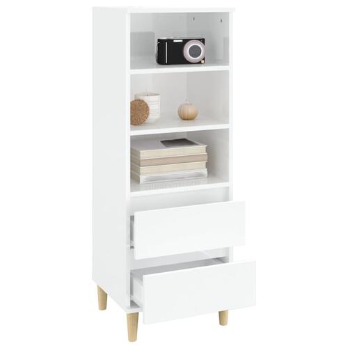 Højskab 40x36x110 cm konstrueret træ hvid højglans