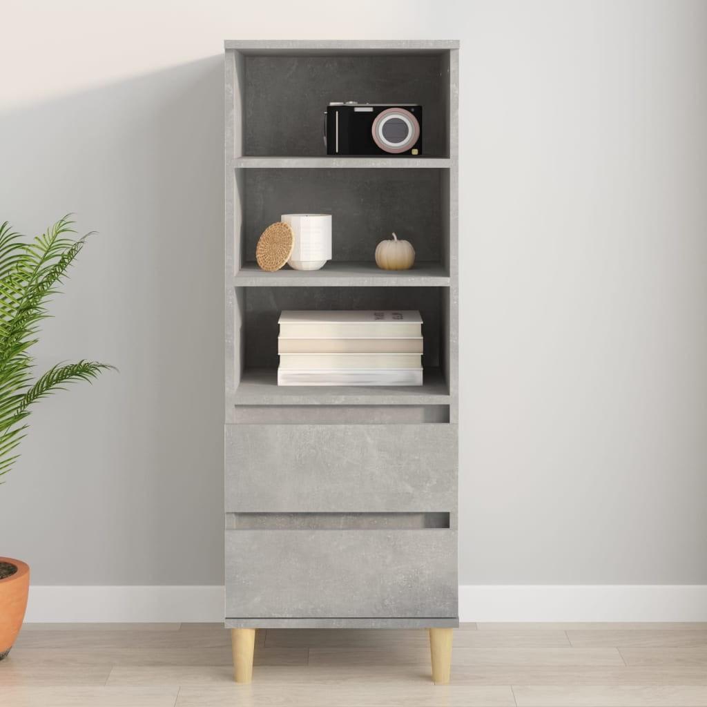 Skab 40x36x110 cm konstrueret træ betongrå