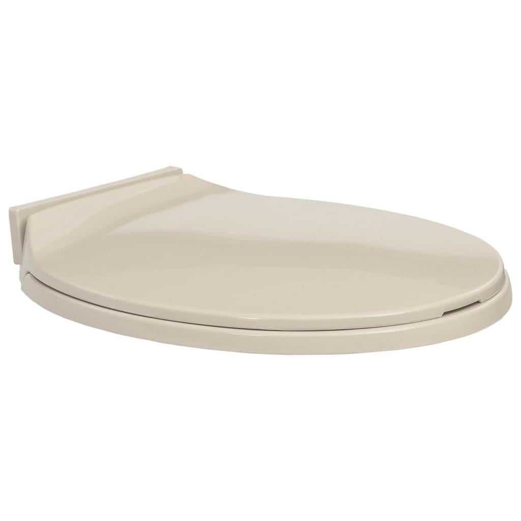 Toiletsæde med soft-close oval abrikosfarvet