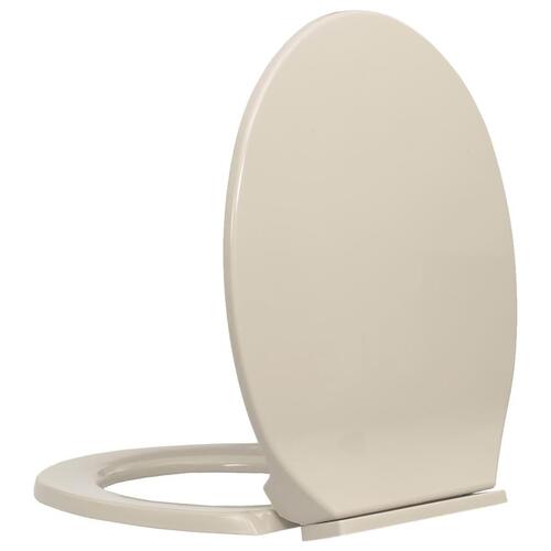 Toiletsæde med soft-close oval abrikosfarvet