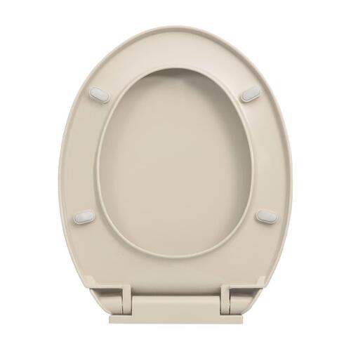 Toiletsæde med soft-close oval abrikosfarvet