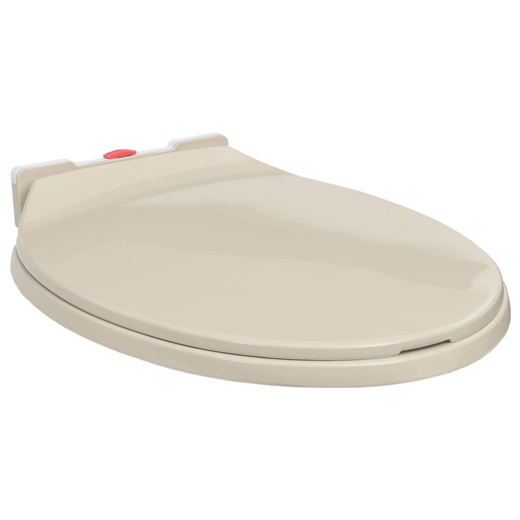 Toiletsæde soft-close quick release-funktion oval abrikosfarvet