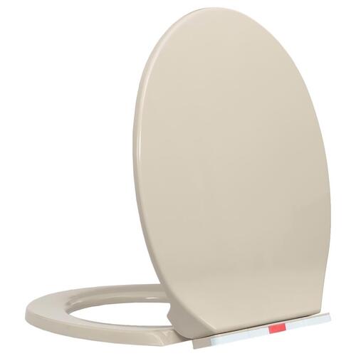 Toiletsæde soft-close quick release-funktion oval abrikosfarvet