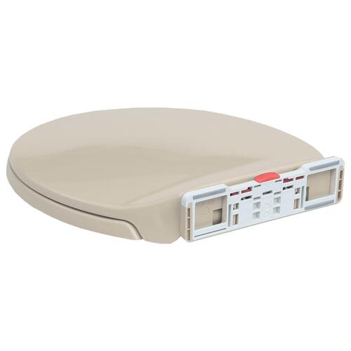 Toiletsæde soft-close quick release-funktion oval abrikosfarvet