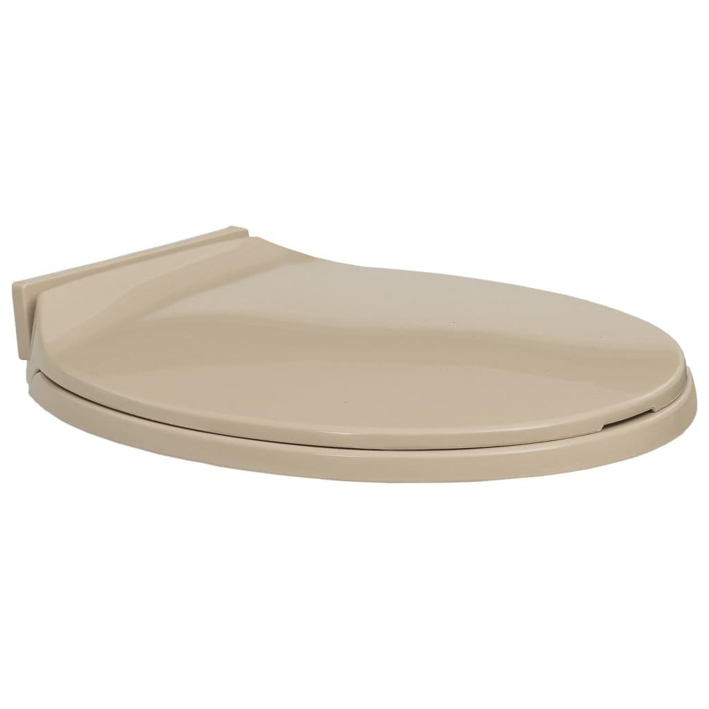 Soft close toiletsæde oval beige