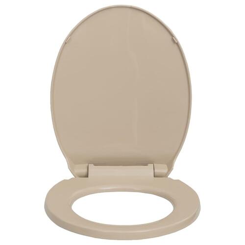 Soft close toiletsæde oval beige