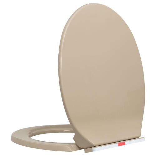 Soft close toiletsæde quick release oval beige