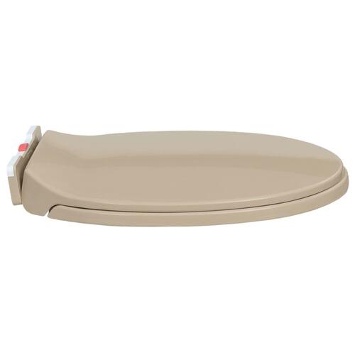Soft close toiletsæde quick release oval beige
